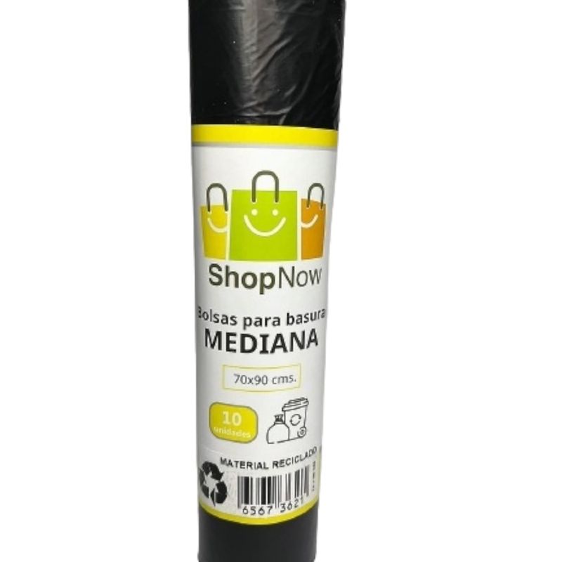 GENERICO - Bolsas de Basura Negra 70x90cms 10 unidades - SHOPNOW
