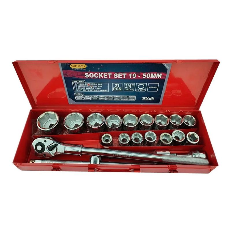 GENERICO - Juego De Dados Chicharra Cuadrante 3/4 21 Piezas Steeltools