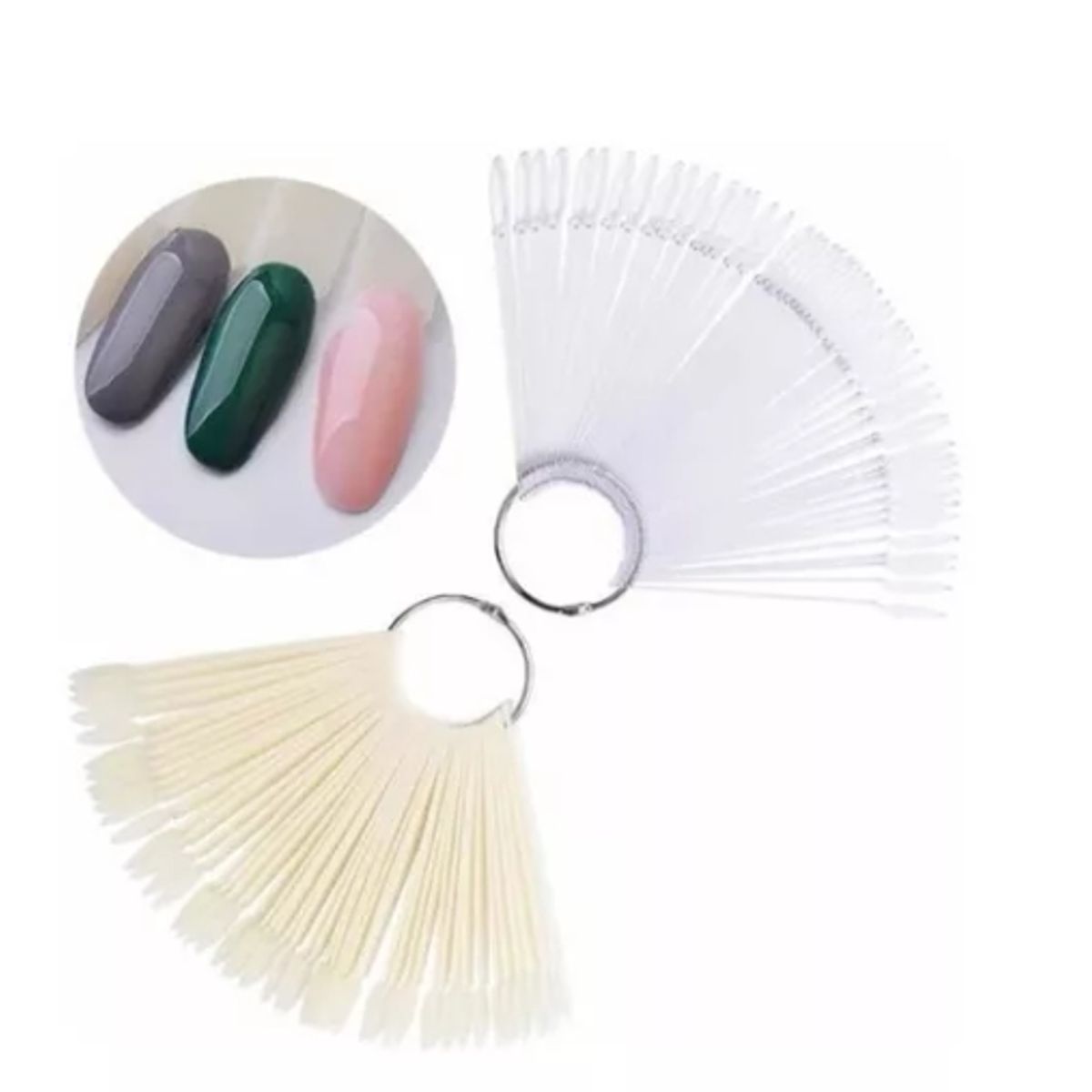 GENERICO - Muestrario De 50 Uñetas Para Practicar Manicure TRANSPARENTE