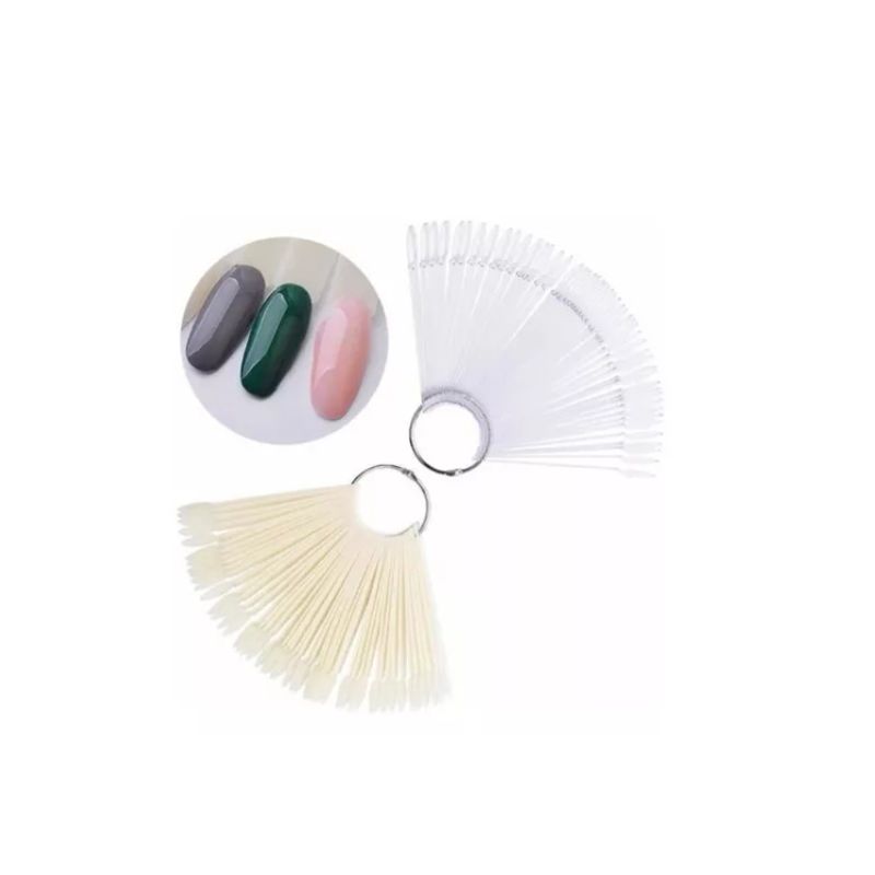 GENERICO - Muestrario De 50 Uñetas Para Practicar Manicure TRANSPARENTE