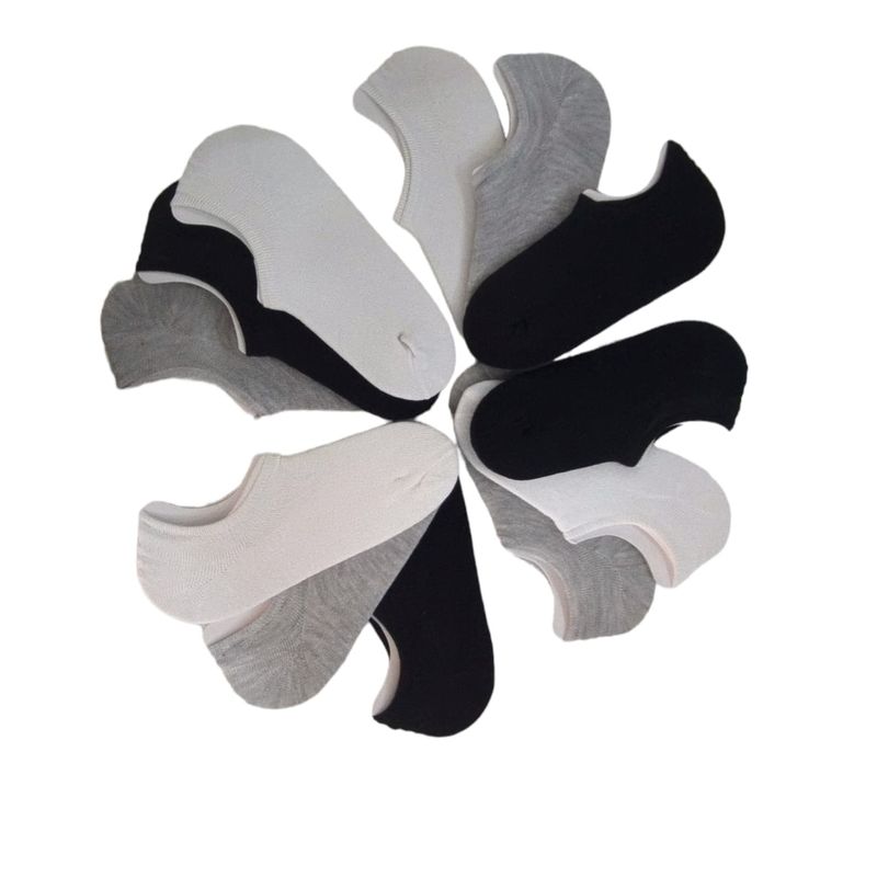 GENERICO - Calcetines Algodón Invisible 12 Pares Hombre