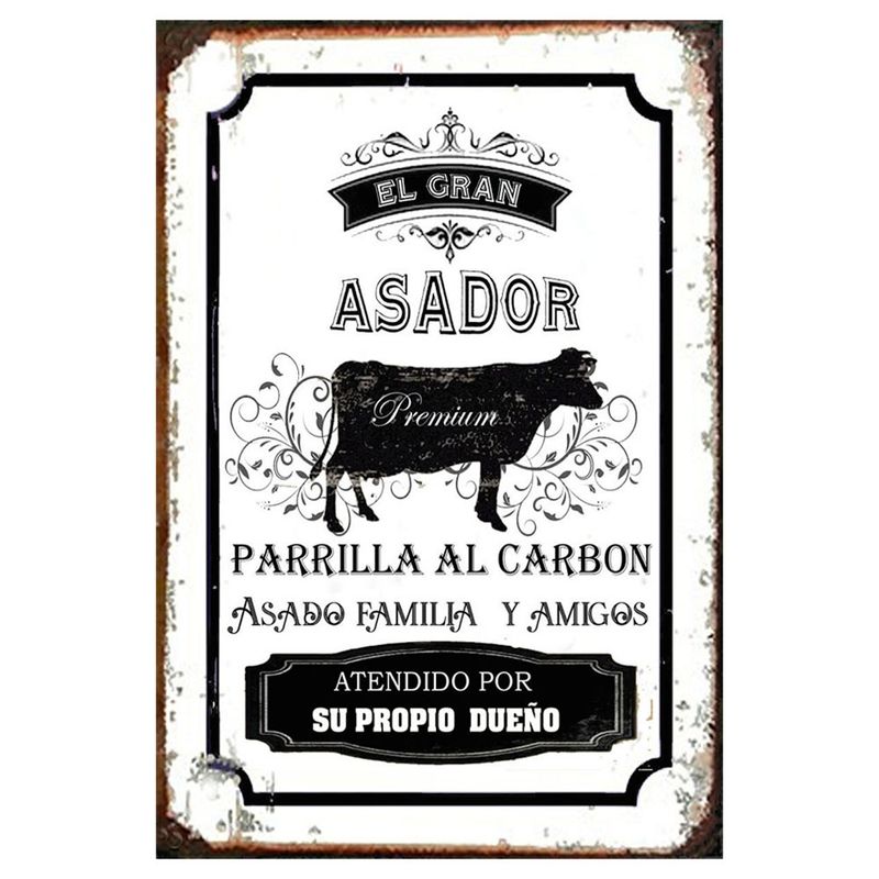 GENERICO - CARTEL EL GRAN ASADOR BLANCO
