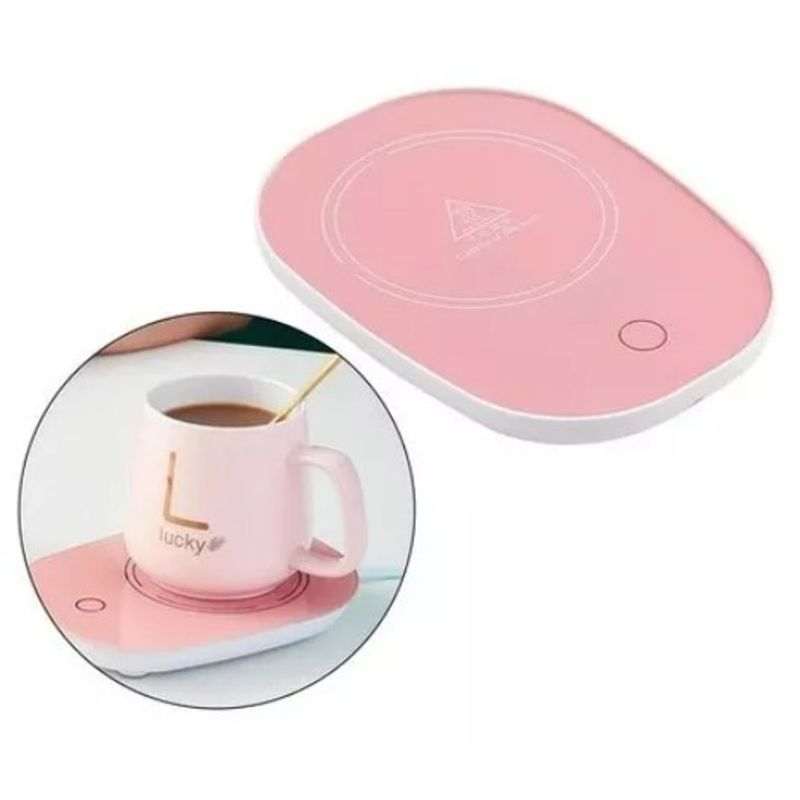 GENERICO - Taza calentador eléctrico para cafe leche te rosado
