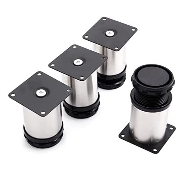 GENERICO - Patas Cortas Metálicas 120x50 mm Pack 4 Unidades.