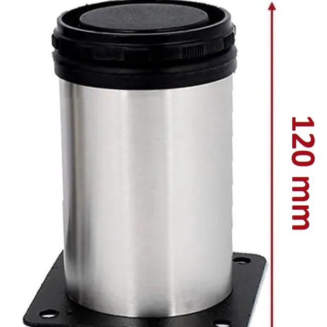 GENERICO - Patas Cortas Metálicas 120x50 mm Pack 4 Unidades.