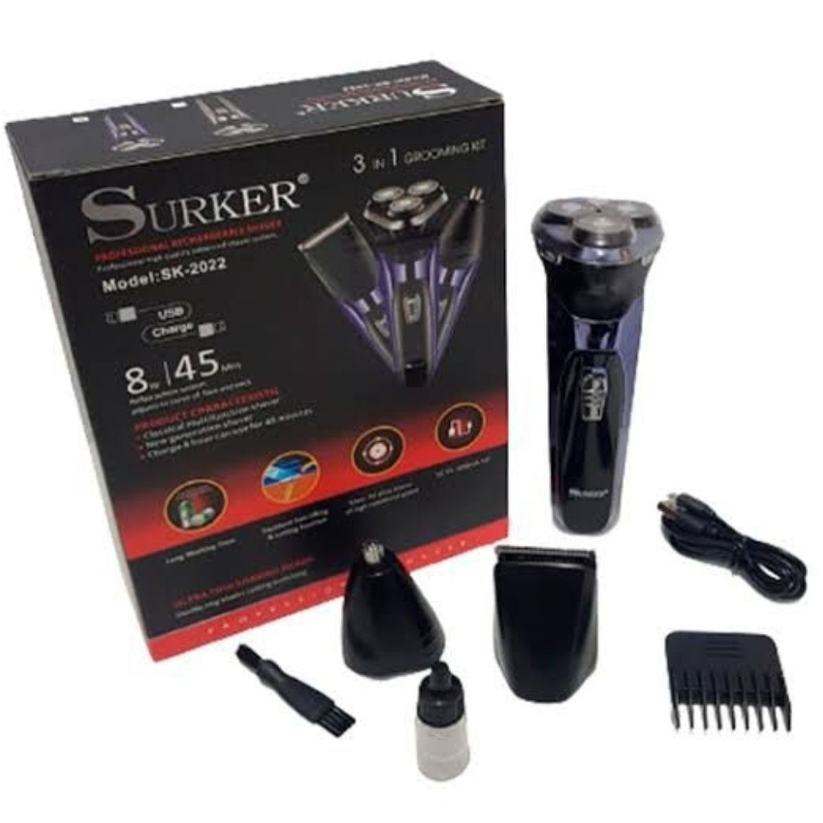 GENERICO - Maquina de afeitar 3 en 1 GROOMING kit
