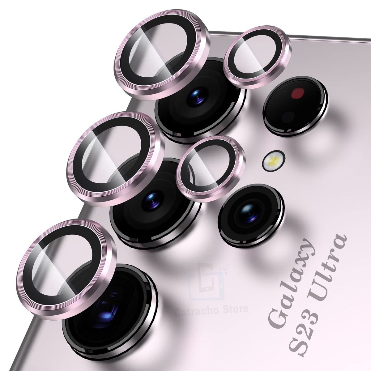 GENERICO - Protector De Lentes Para Samsung S23 Ultra - Rosado
