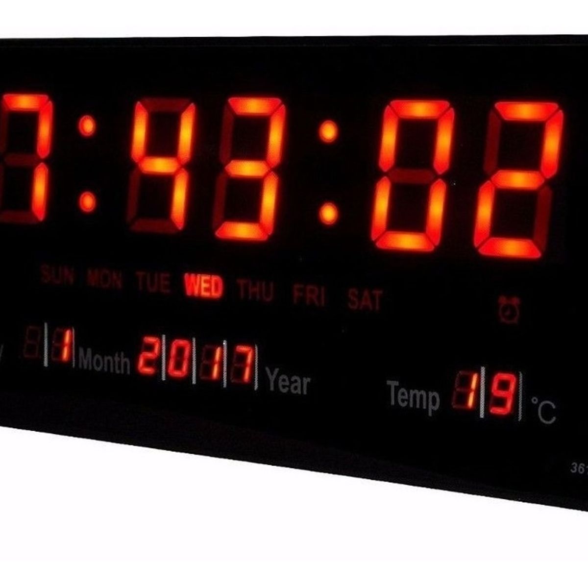 GENERICO - Reloj Digital Pared Led Fecha Temperatura