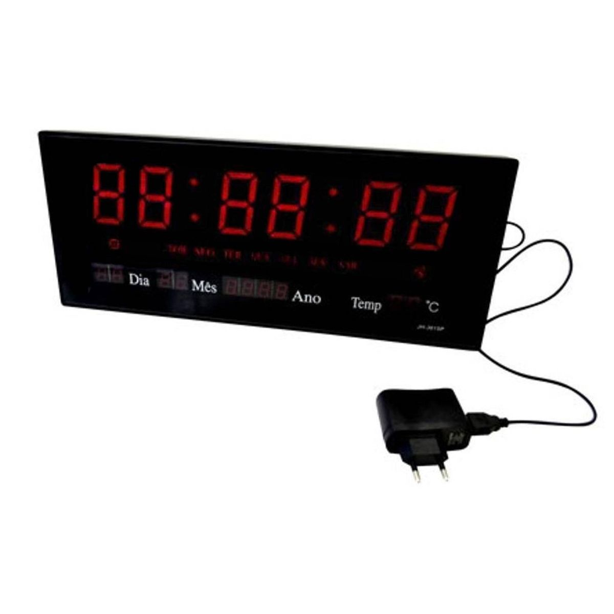GENERICO - Reloj Digital Pared Led Fecha Temperatura