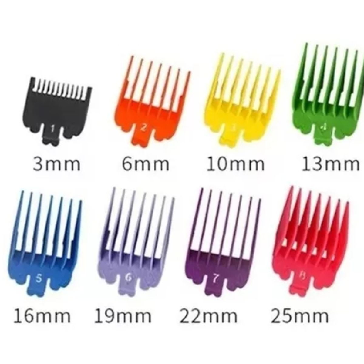 GENERICO - Set 8 Peines Repuestos Para Máquina Corte Plastico