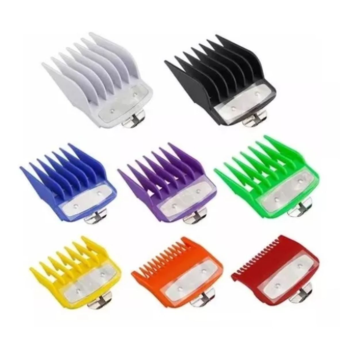 GENERICO - Kit 8 De Peines Alzas Intermedias Para Máquina De Barberia Metal