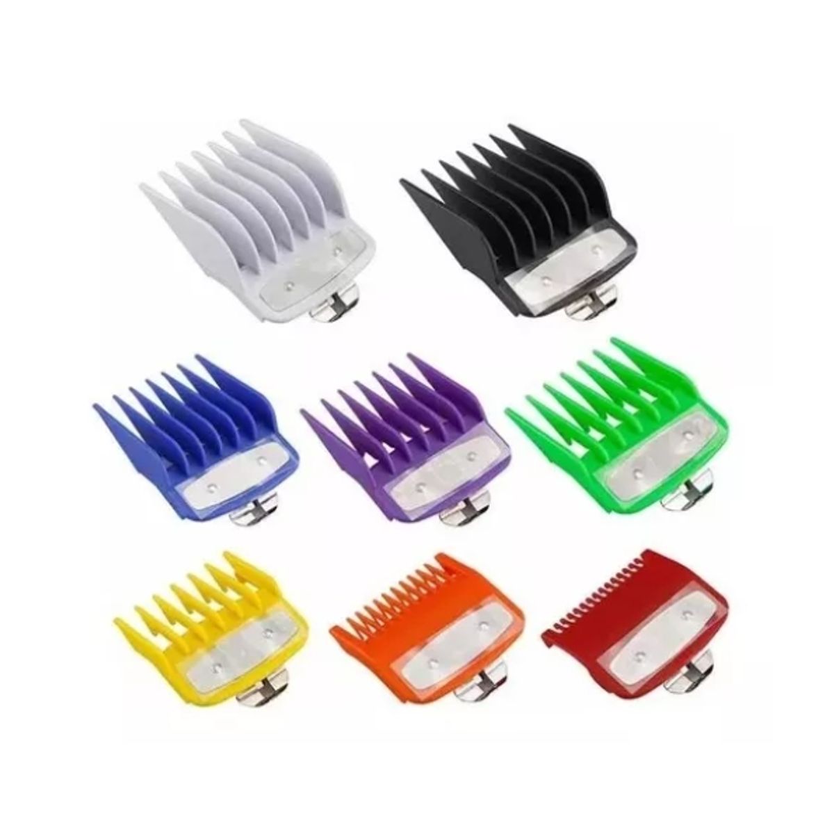 GENERICO - Kit 8 De Peines Alzas Intermedias Para Máquina De Barberia Metal