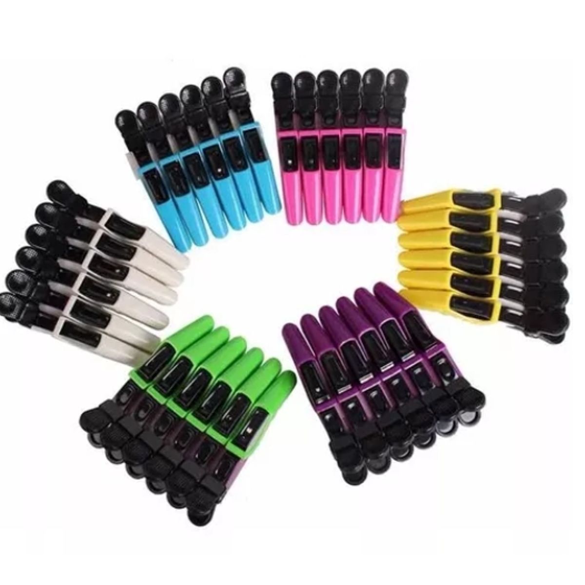 GENERICO - Set 5 Pinzas Para Tomar El Cabello Peluquería