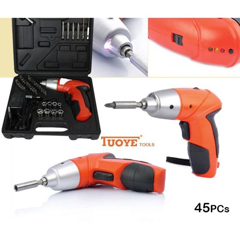 UNIVERSAL - Taladro Atornillador Eléctrico 45 Piezas Recargable