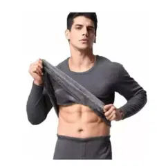 EVERSO - Pack 6 Camiseta Hombre Manga Larga Algodón Con Polar