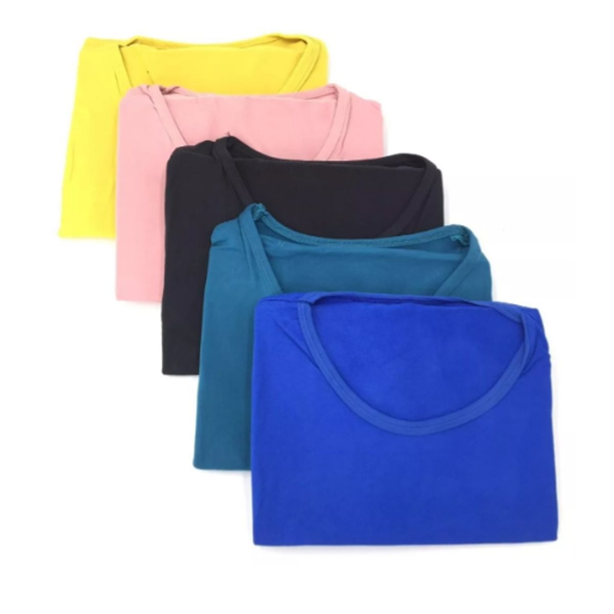 EVERSO - Pack 3Camisetas Bambú Mujer Con Polar Negro con blanco