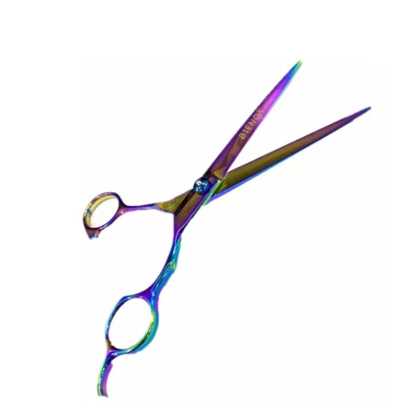 GENERICO - Tijera De Corte Filo Navaja Profesional Color Tornasol