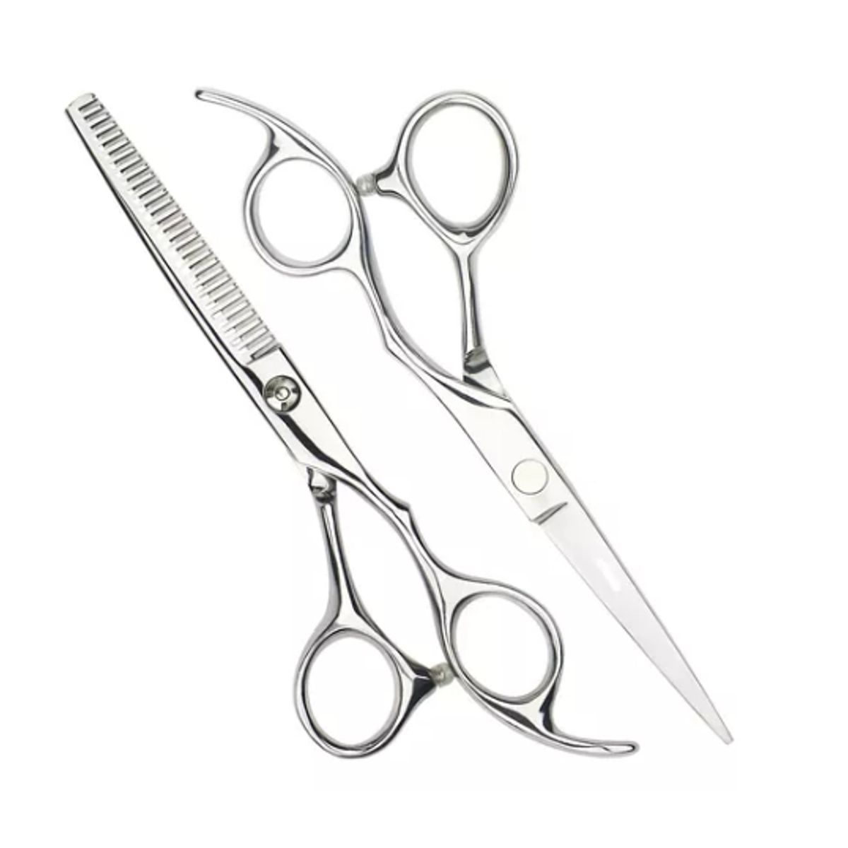 GENERICO - Set Tijeras De Corte Filo Navaja Y Esculpidora Y Capa Corte Negro