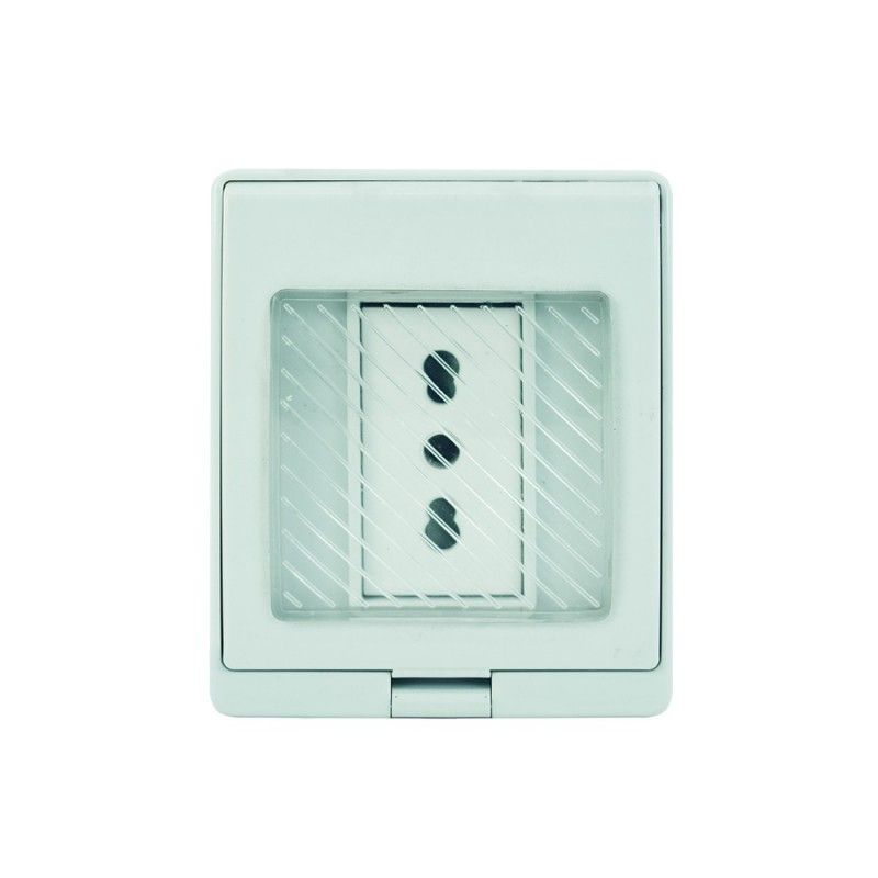 LEXO - CAJA HIDROBOX INTERPERIE CON TOMACORRIENTE SIMPLE 10 / 16A 250V IP55