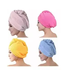 GENERICO - 12 Toalla Para Pelo Turbante Microfibra Para Secar Cabello