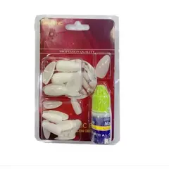 GENERICO - Pack 3 De Set 30 Uñas Postizas Para Manicure + Pegamento 3g