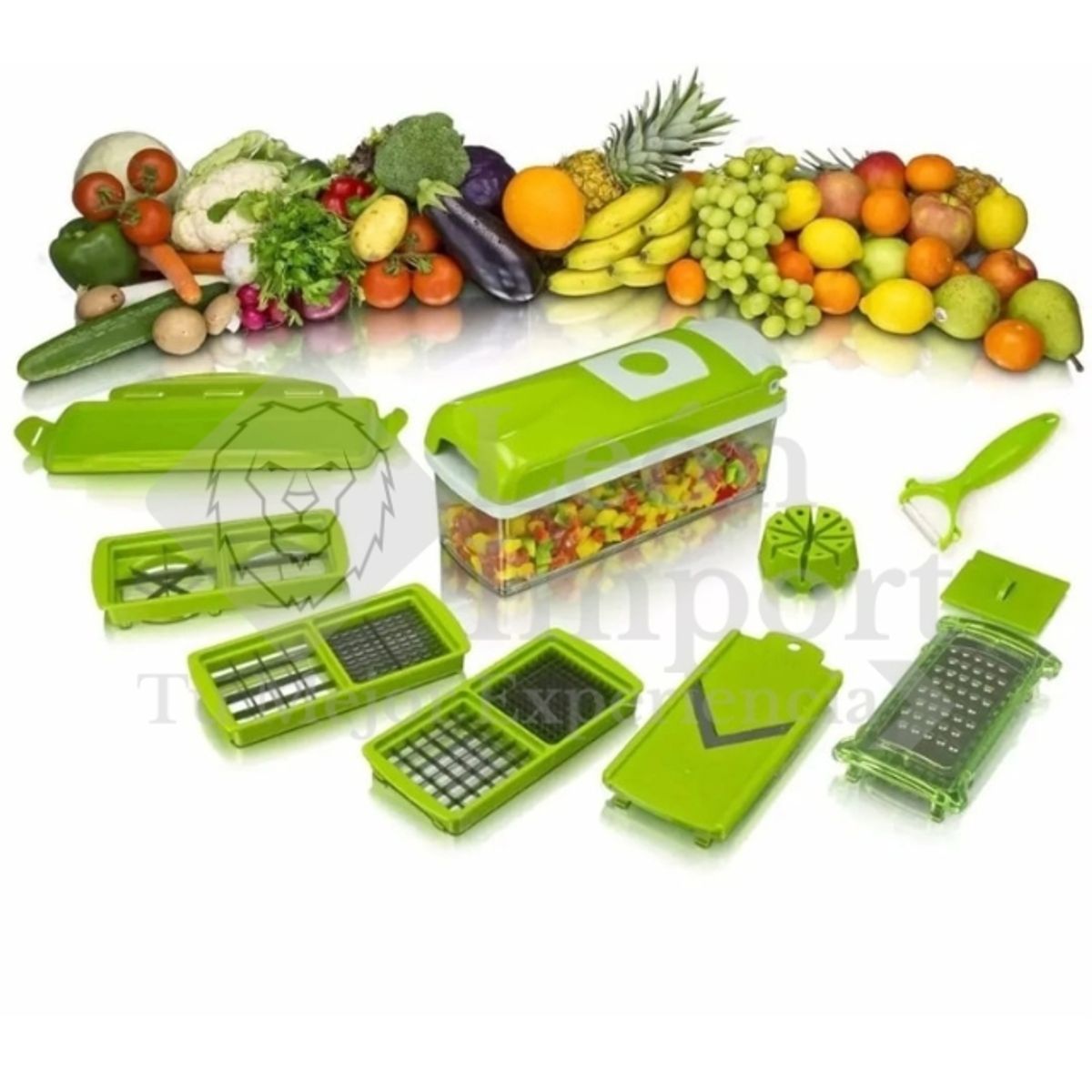 GENERICO - Picador de Vegetales Frutas Multifuncional 5 en 1