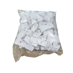 GENERICO - Escuadras Plásticas Triangular Blanca Bolsa 100 Unidades