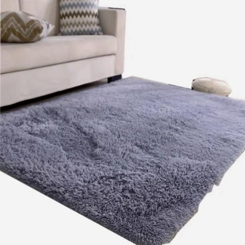 GENERICO - Alfombra Peludas Tipo Shaggy 2 Metros  X 3 Metros Gris Plomo Oscuro - Multicolor