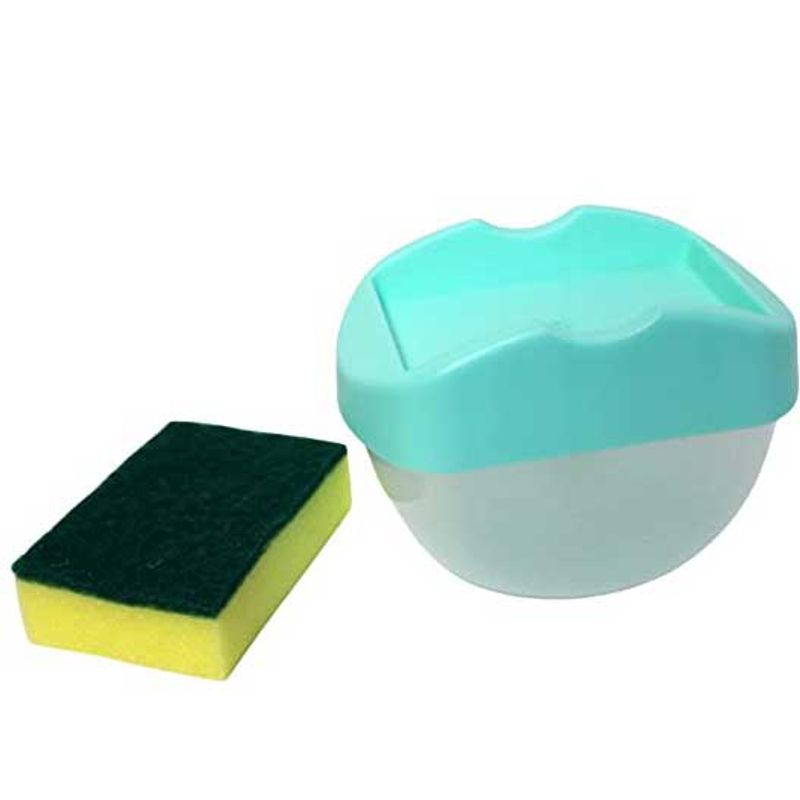 GENERICO - Dispensador de lavaloza con esponja verde