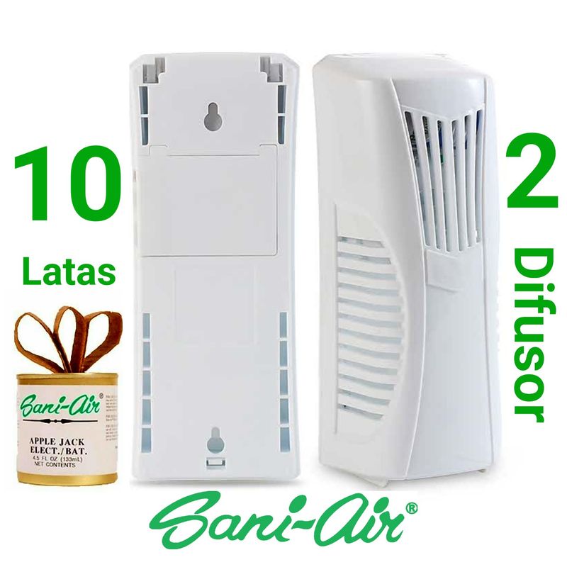 GENERICO - PACK 10 LATAS SANI AIR + 2 DIFUSOR ELECTRICO