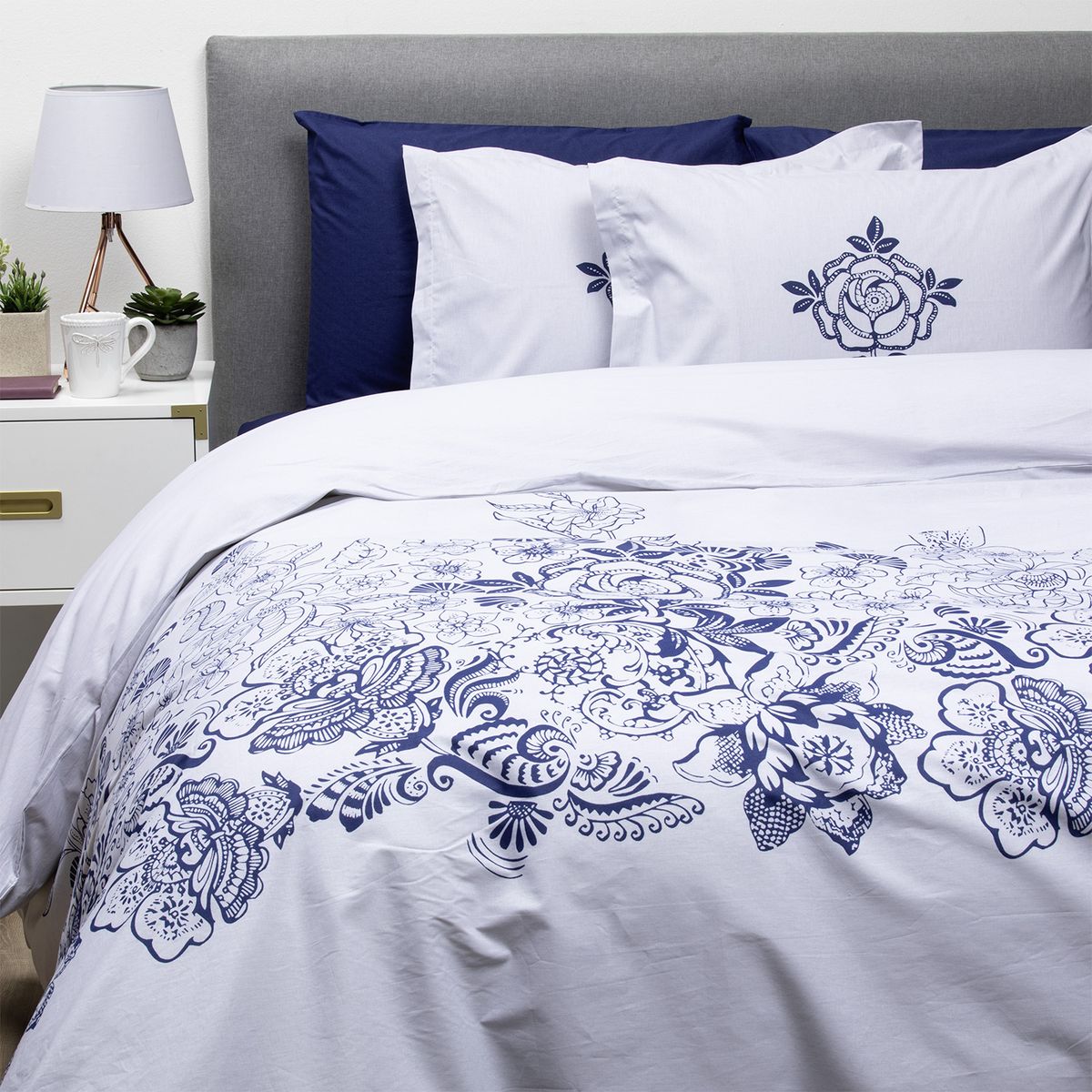 GENERICO - Set con Funda de Plumón Mandora Azul King