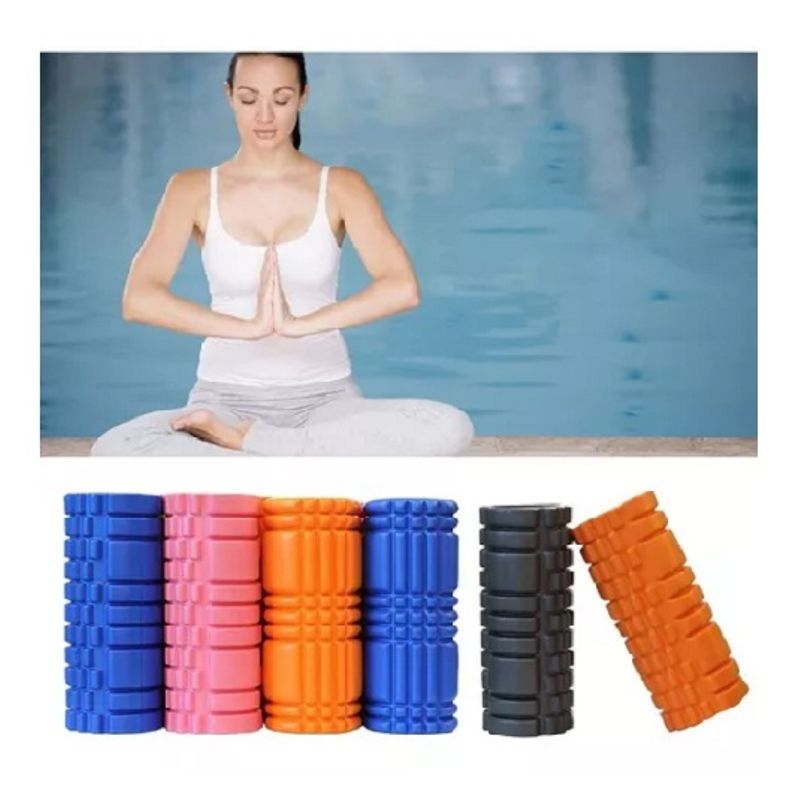 GENERICO - Rodillo Resina Yoga Masaje Elongación Textura 237055 Naranja