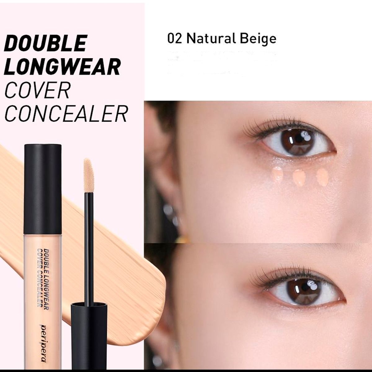 PERIPERA - Corrector Double longwear cover concealer 02 natural beige