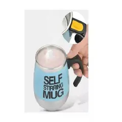 GENERICO - Tazón Self Mug Revolvedor 400ml 262143 Celeste