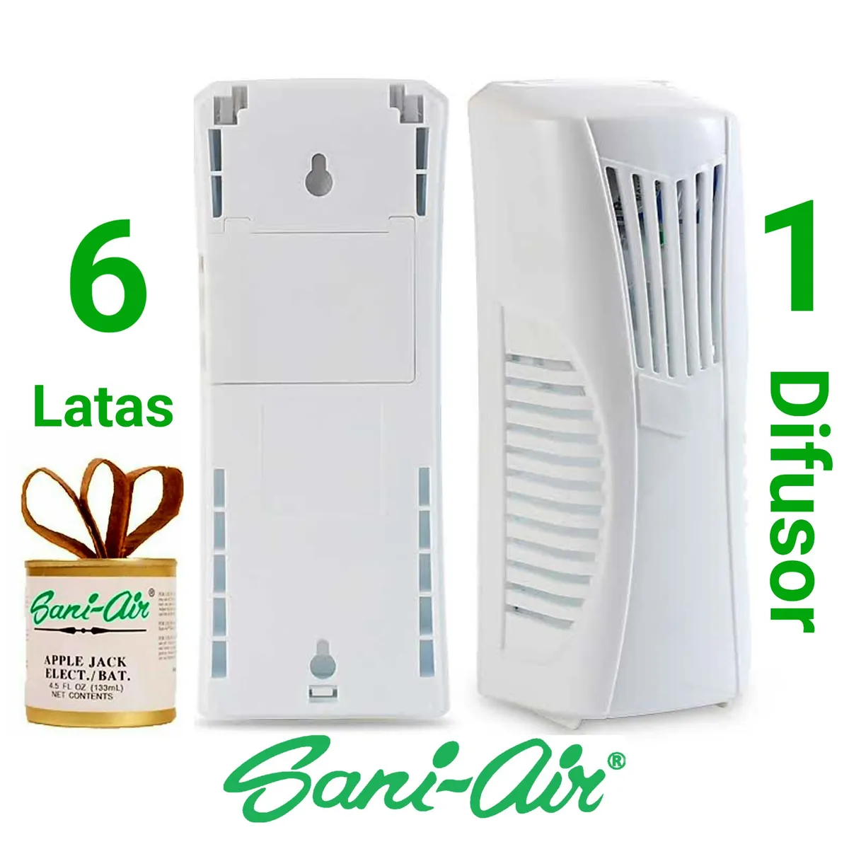 GENERICO - PACK 6 LATAS SANI AIR + 1 DIFUSOR ELECTRICO