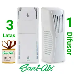 GENERICO - PACK 3 LATAS SANI AIR HOGAR Y AUTO MAS 1 DIFUSOR ELECTRICO