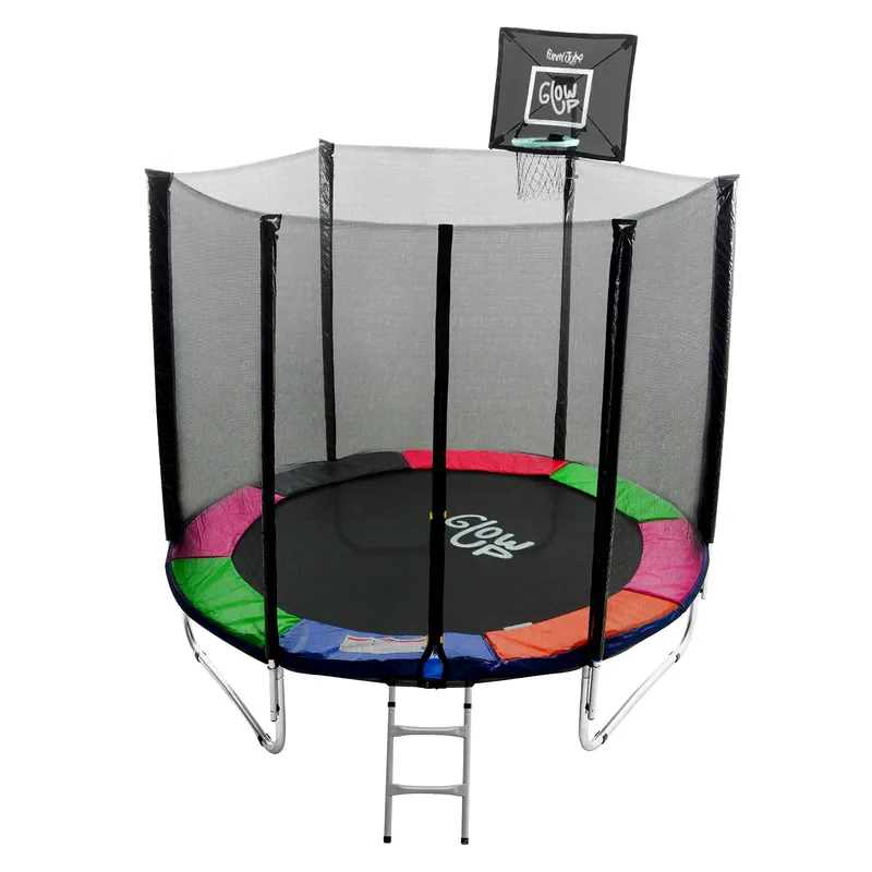 GLOWUP - Pack de cama elástica Glowup 6 ft + Set de Basketball