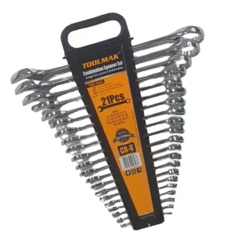 GENERICO - Juego De Llaves 21 Pcs Punta Corona Combinada 6-32mm Toolmak