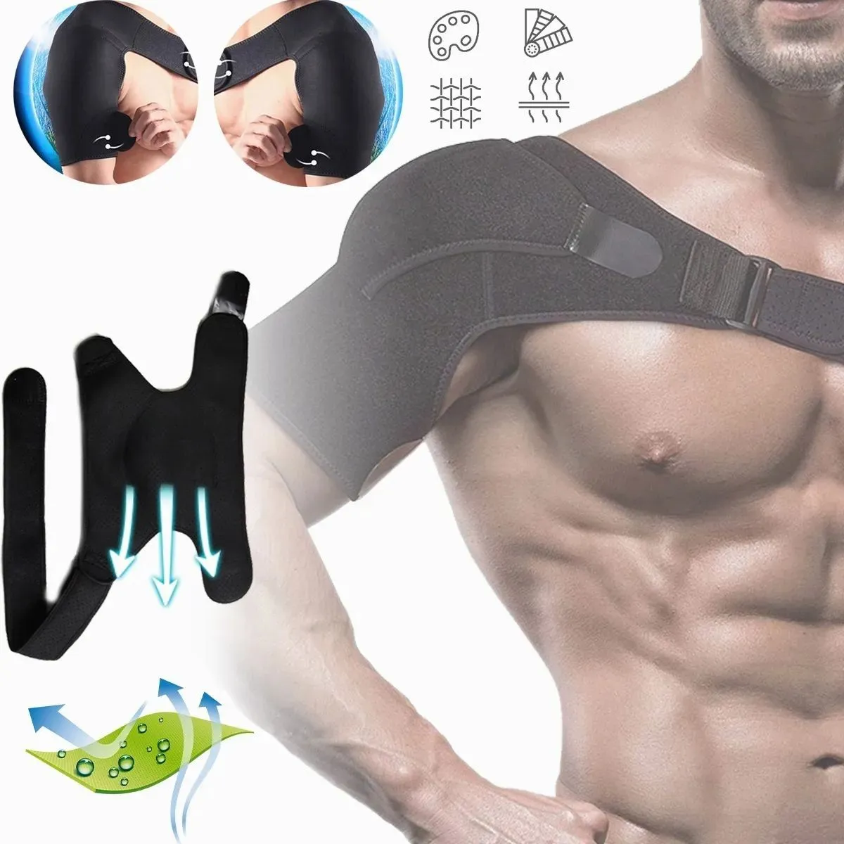 KUANGYE - Soporte Hombro De Compresión Ajustable Manguito Rotador