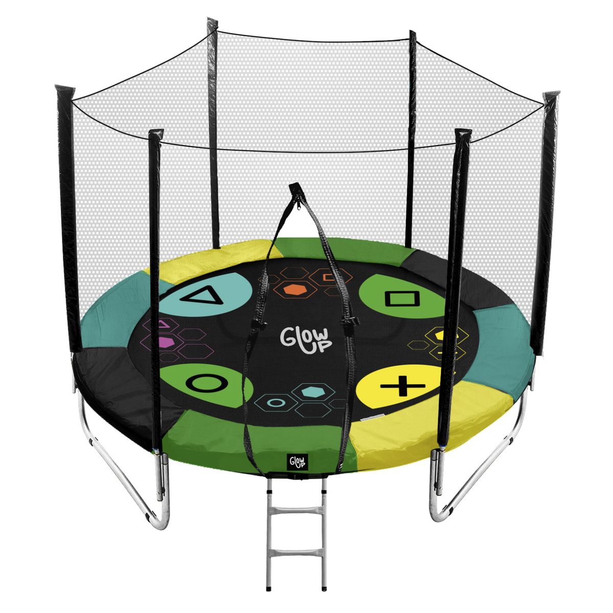 GLOWUP - Pack Cama elástica 8ft Ed Exclusiva F Set de Basketball