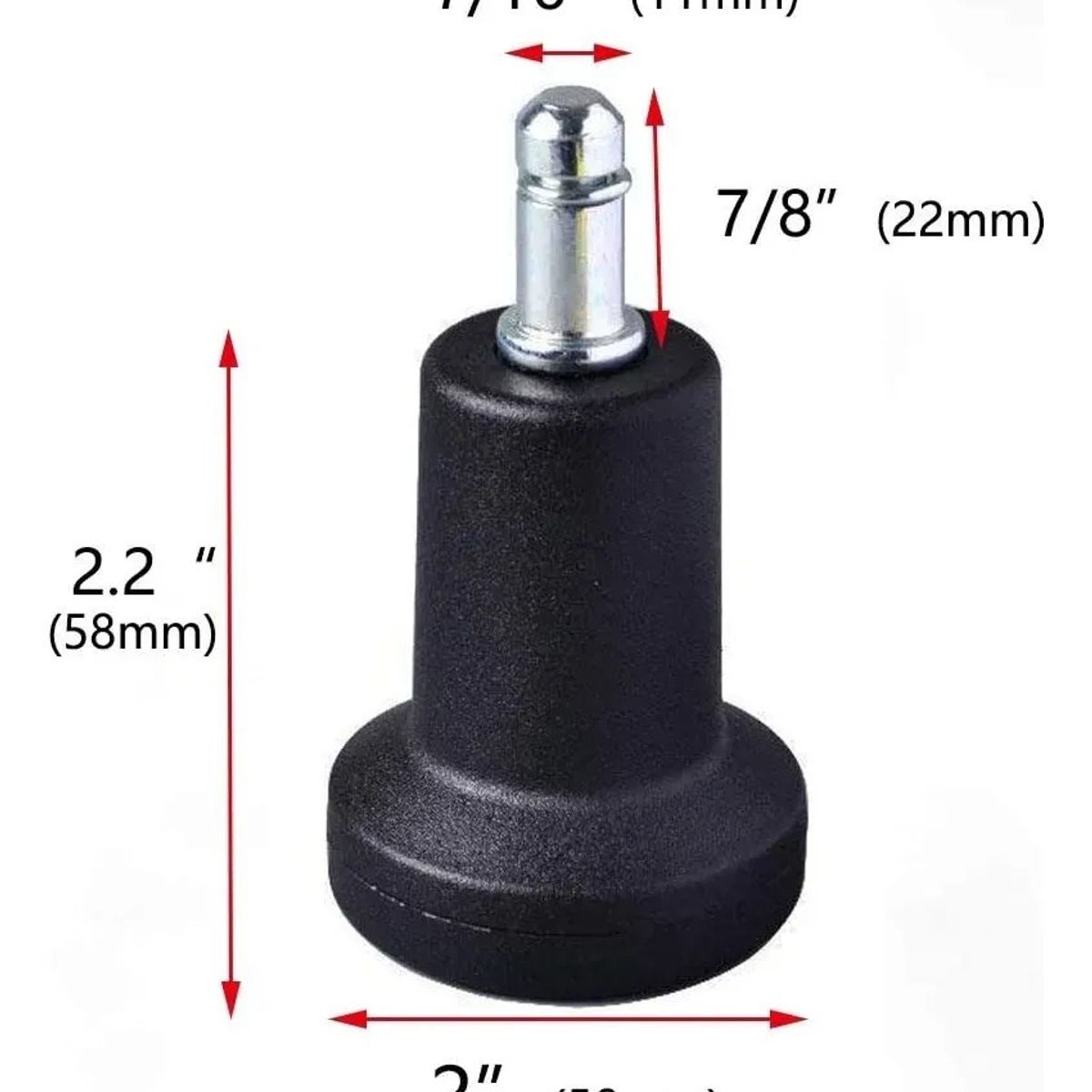 KUANGYE - Set De 5 Patines Para Sillas Giratoria