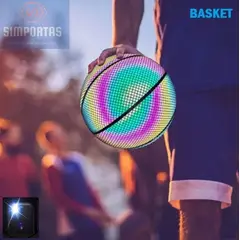 SPACE - Balón Basketball Holográfico Reflectante Cámara Deportes
