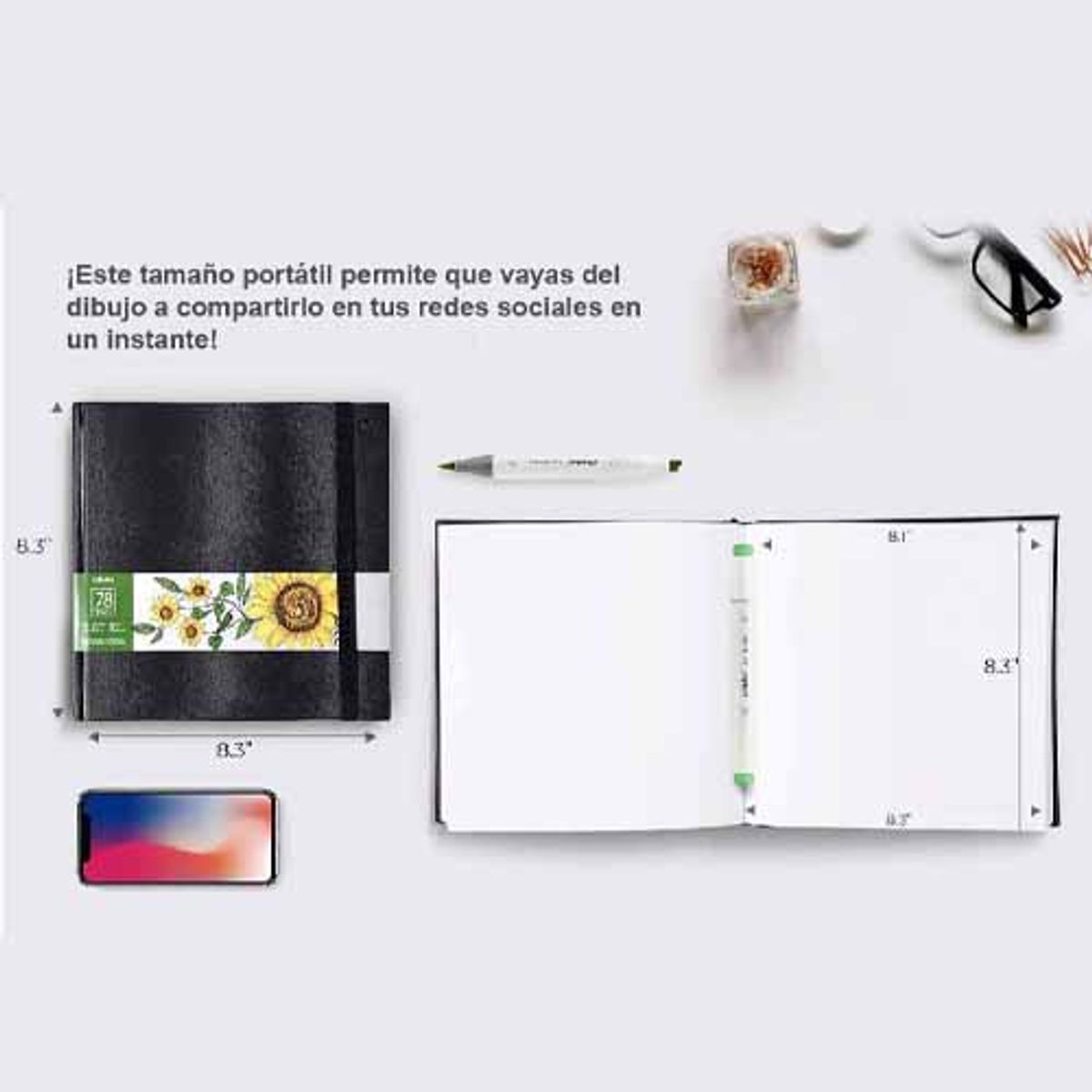 OHUHU - Ohuhu Block Para Marcadores De Alcohol (21x21 Cm, 78 Hojas)