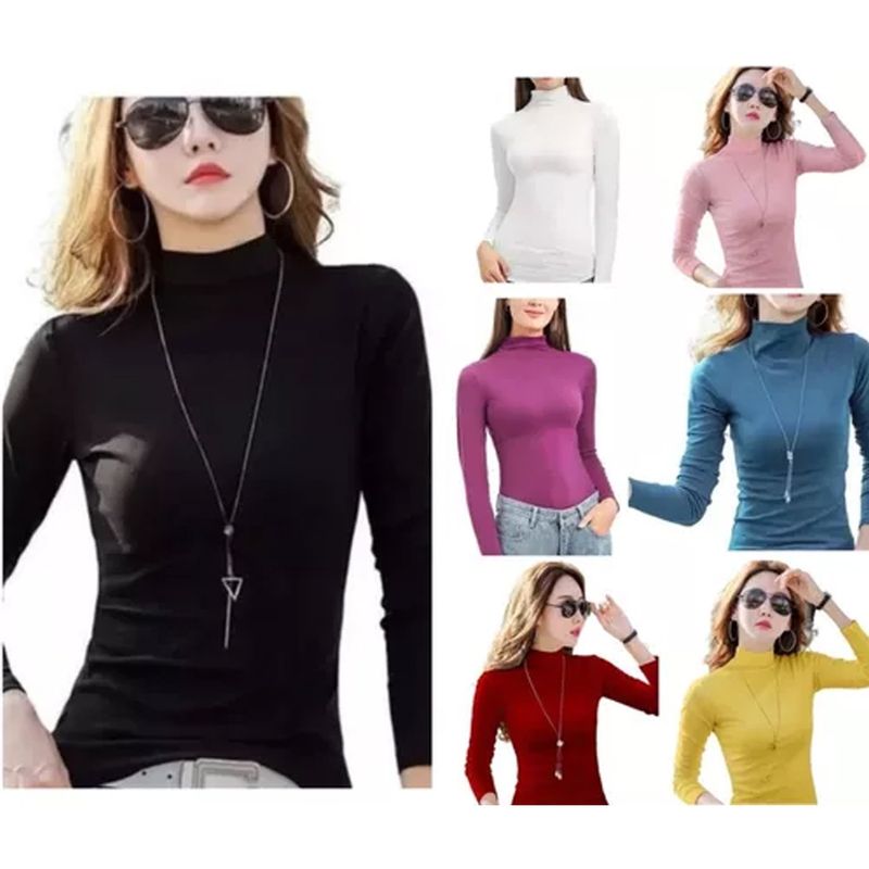 EVERSO - Pack 3 Camiseta Beatle Bambu Liso Mujer  Sin Polar