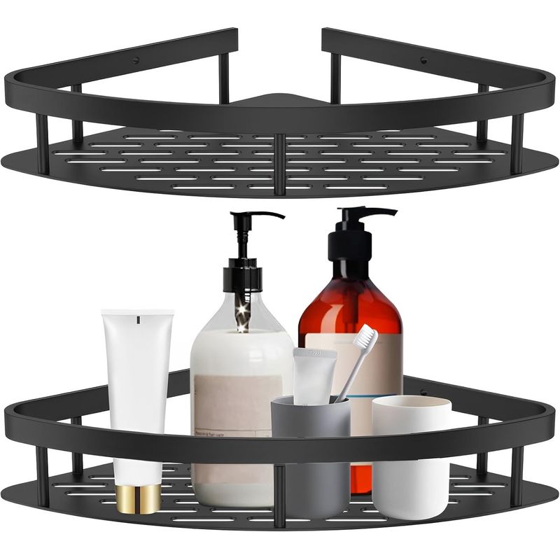 WAKESHOME - Esquinero Organizador De Baño Cocina Giratorio Portátil