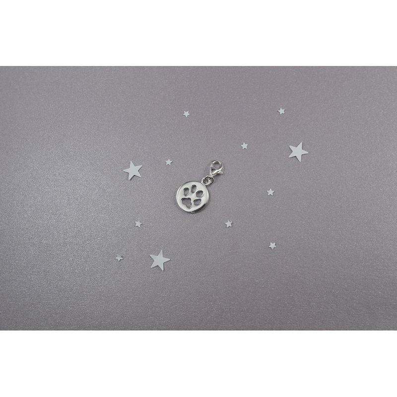 ROSETT - Colgante huella de perro en placa Plata ley 925