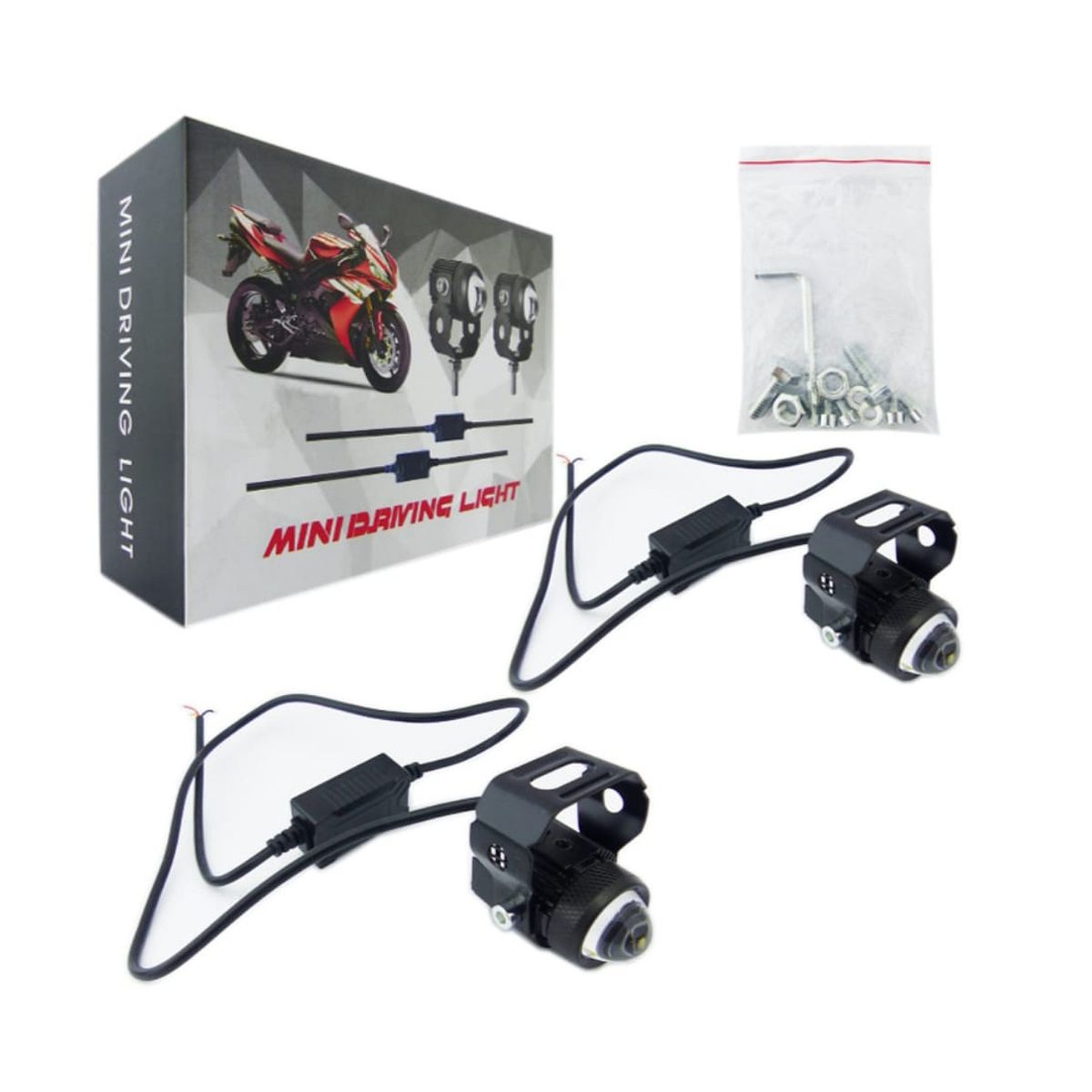 GENERICO - Neblineros LED para motos y vehículos todo terreno