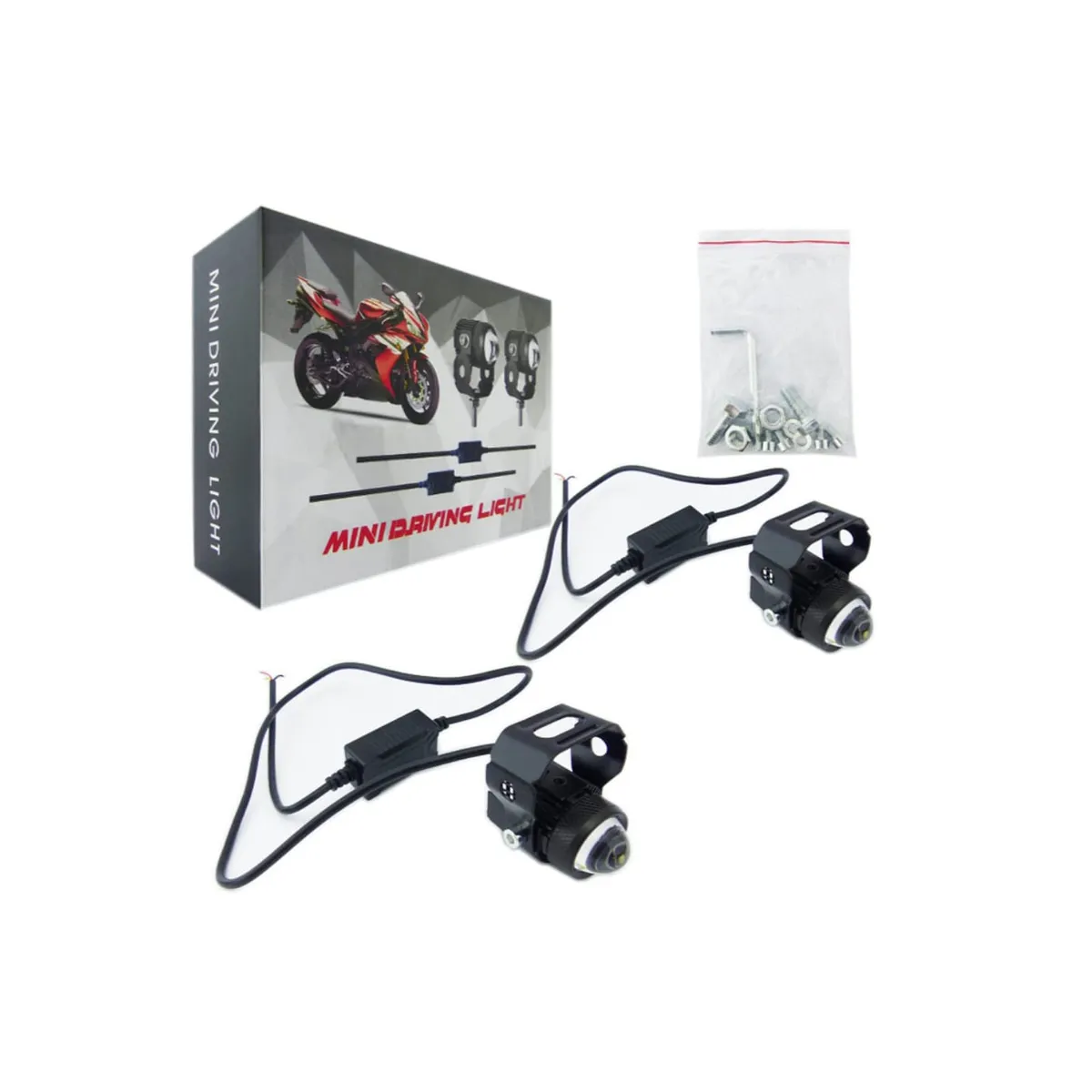 GENERICO - Neblineros LED para motos y vehículos todo terreno