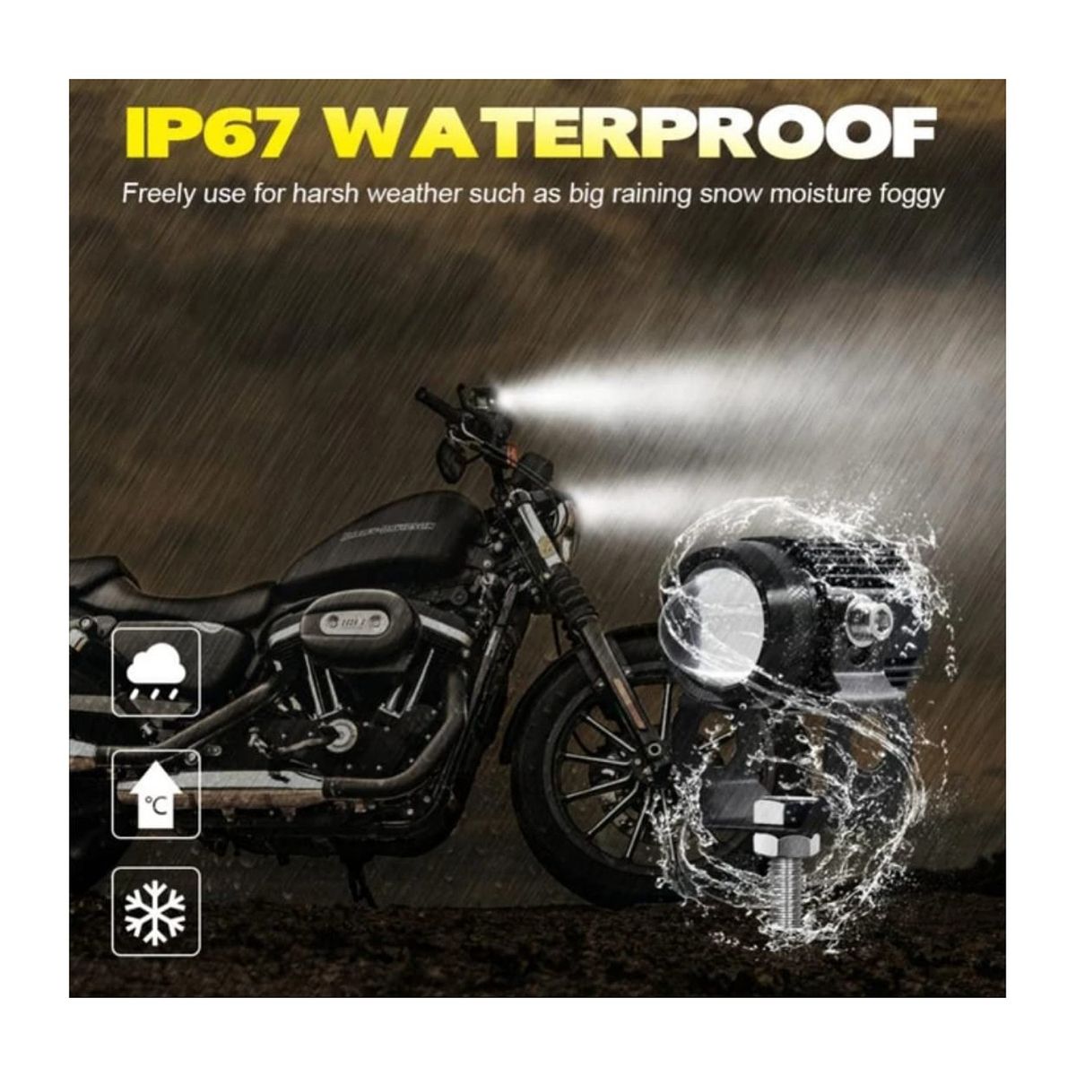 GENERICO - Neblineros LED para motos y vehículos todo terreno