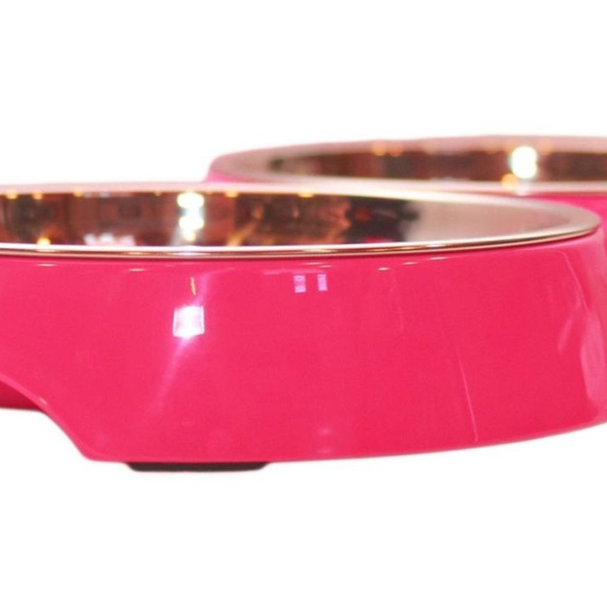 MASCAN - Plato Gato Doble Melamina Sólido Redondo Fucsia Mascan